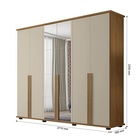 Guarda-roupa Casal Com Espelho 6 Portas 5 Gavetas Estrela Cin