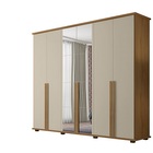 Guarda-roupa Casal Com Espelho 6 Portas 5 Gavetas Estrela Cin