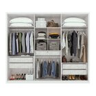 Guarda-roupa Casal Com Espelho 6 Portas 5 Gavetas Únique Bran
