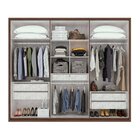 Guarda-roupa Casal Com Espelho 6 Portas 5 Gavetas Únique Imbu