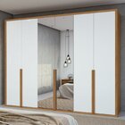 Guarda Roupa Casal Com Espelho 6 Portas 5 Gavetas Únique Móve