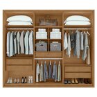 Guarda Roupa Casal Com Espelho 6 Portas 5 Gavetas Únique Móve