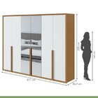 Guarda Roupa Casal Com Espelho 6 Portas 5 Gavetas Únique Móve
