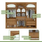Guarda Roupa Casal Com Espelho 6 Portas 5 Gavetas Únique Móve
