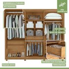 Guarda Roupa Casal Com Espelho 6 Portas 5 Gavetas Únique Móve