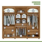 Guarda Roupa Casal Com Espelho 6 Portas 5 Gavetas Únique Móve