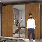 Guarda-roupa Casal Com Espelho 6 Portas 5 Gavetas Únique Rove