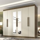 Guarda Roupa Casal Com Espelho 6 Portas 6 Gavetas 100% Mdf Fê