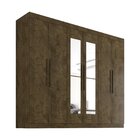 Guarda Roupa Casal Com Espelho 6 Portas 6 Gavetas 100% Mdf Fê