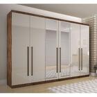 Guarda Roupa Casal Com Espelho 6 Portas 6 Gavetas Bari