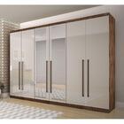 Guarda Roupa Casal Com Espelho 6 Portas 6 Gavetas Bari