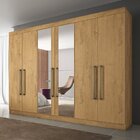 Guarda Roupa Casal Com Espelho 6 Portas 6 Gavetas Bergone  Am