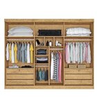 Guarda Roupa Casal Com Espelho 6 Portas 6 Gavetas Bergone  Am