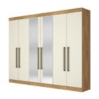 Guarda Roupa Casal Com Espelho 6 Portas 6 Gavetas Bergone  Am