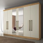 Guarda Roupa Casal Com Espelho 6 Portas 6 Gavetas Bergone  Am