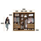 Guarda Roupa Casal Com Espelho 6 Portas 6 Gavetas Cairo