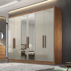 Guarda Roupa Casal Com Espelho 6 Portas 6 Gavetas Cairo