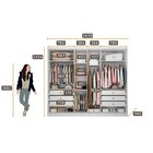 Guarda Roupa Casal Com Espelho 6 Portas 6 Gavetas Cairo