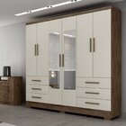 Guarda Roupa Casal Com Espelho 6 Portas 6 Gavetas Dakar Novo