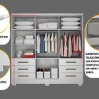 Guarda Roupa Casal Com Espelho 6 Portas 6 Gavetas Dakar Novo