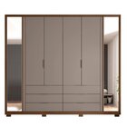 Guarda Roupa Casal Com Espelho 6 Portas 6 Gavetas Externas E