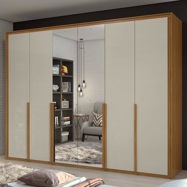 Guarda-roupa Casal Com Espelho 6 Portas 6 Gavetas Imperatore