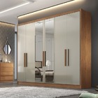 Guarda Roupa Casal Com Espelho 6 Portas 6 Gavetas - Linea-cum