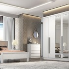 Guarda Roupa Casal Com Espelho 6 Portas 6 Gavetas - Livorno-b