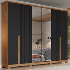 Guarda-roupa Casal Com Espelho 6 Portas 6 Gavetas Napoli Msrr