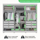Guarda-roupa Casal Com Espelho 6 Portas 6 Gavetas Órion Premi