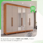 Guarda-roupa Casal Com Espelho 6 Portas 6 Gavetas Órion Premi