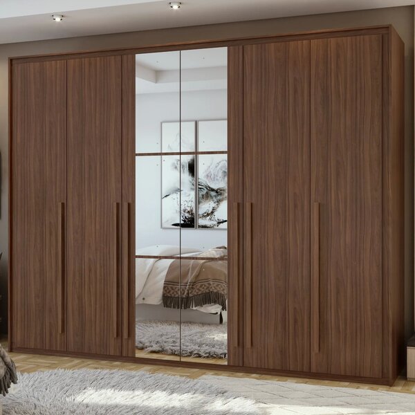 Guarda-roupa Casal Com Espelho 6 Portas 6 Gavetas Reali Imbui