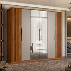 Guarda Roupa Casal Com Espelho 6 Portas 6 Gavetas Ripado Atri