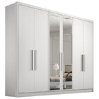 Guarda Roupa Casal Com Espelho 6 Portas 6 Gavetas - Rizon-bra