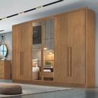 Guarda Roupa Casal Com Espelho 6 Portas 6 Gavetas - Robust -c