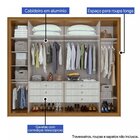 Guarda-roupa Casal Com Espelho 6 Portas 6 Gavetas Stillus Rov
