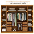 Guarda Roupa Casal Com Espelho 6 Portas 8 Gavetas 181cm Sevil