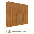Guarda-roupa Casal Com Espelho 6 Portas 8 Gavetas 270cm Sevil
