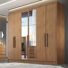 Guarda Roupa Casal Com Espelho 6 Portas 8 Gavetas Cairo Novo
