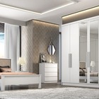 Guarda Roupa Casal Com Espelho 6 Portas 8 Gavetas - Linea-bra