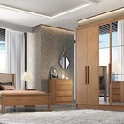 Guarda Roupa Casal Com Espelho 6 Portas 8 Gavetas - Linea-cum