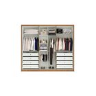 Guarda Roupa Casal Com Espelho 6 Portas 8 Gavetas Reno Novo H