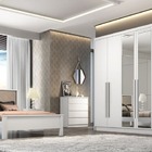 Guarda Roupa Casal Com Espelho 6 Portas 8 Gavetas - Robust -b