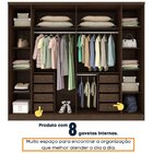 Guarda Roupa Casal Com Espelho 6 Portas 8 Gavetas Sevilla