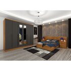 Guarda Roupa Casal Com Espelho 6 Portas 8 Gavetas Sevilla