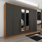 Guarda Roupa Casal Com Espelho 6 Portas 8 Gavetas Sevilla