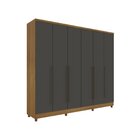 Guarda Roupa Casal Com Espelho 6 Portas 8 Gavetas Sevilla Tci