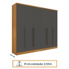 Guarda Roupa Casal Com Espelho 6 Portas 8 Gavetas Sevilla Tci