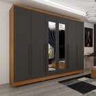 Guarda Roupa Casal Com Espelho 6 Portas 8 Gavetas Sevilla Tci
