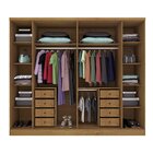 Guarda Roupa Casal Com Espelho 6 Portas 8 Gavetas Sevilla Tci
